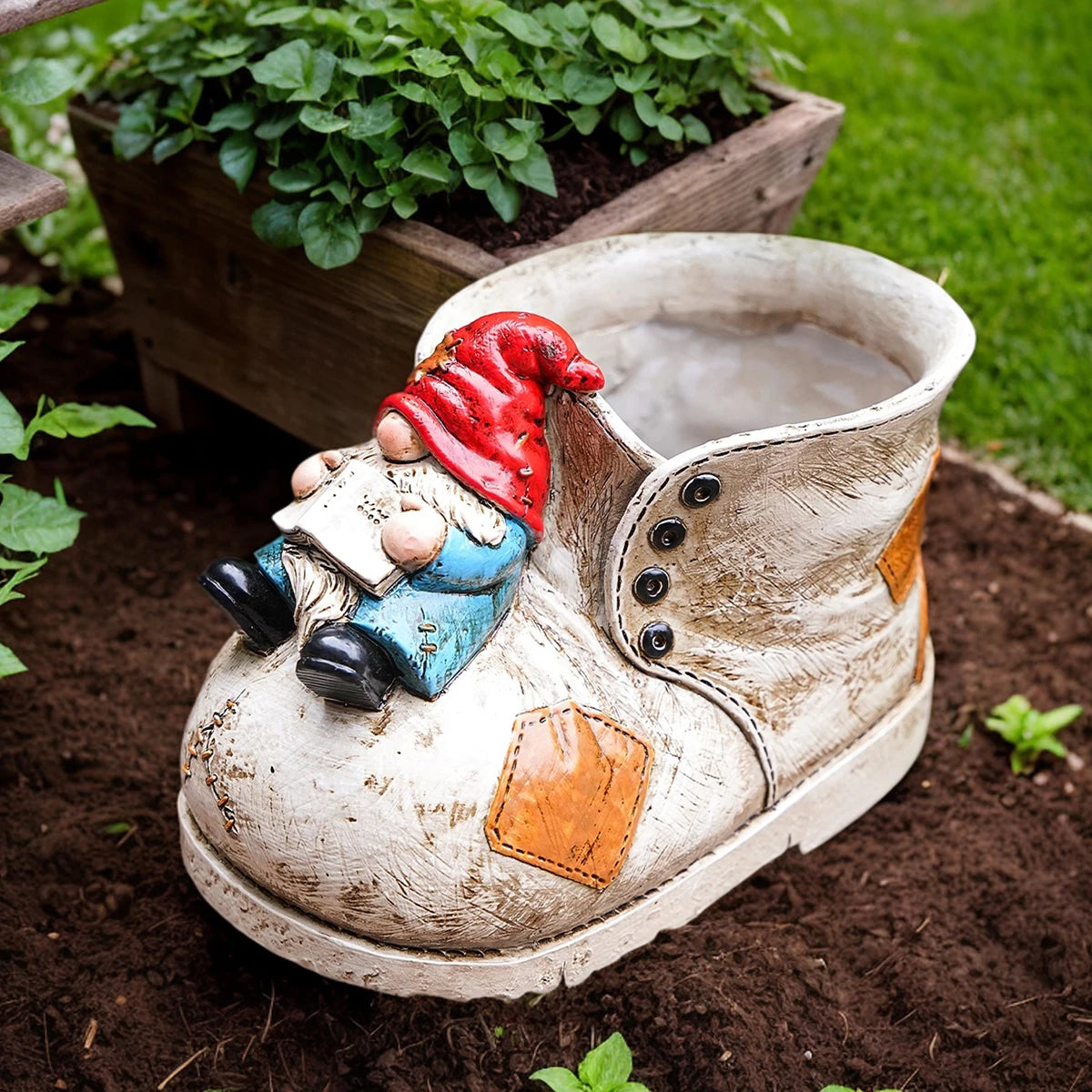 Nordspur | Bootella Hand-Painted Boot-Shaped Decorative Flowerpot