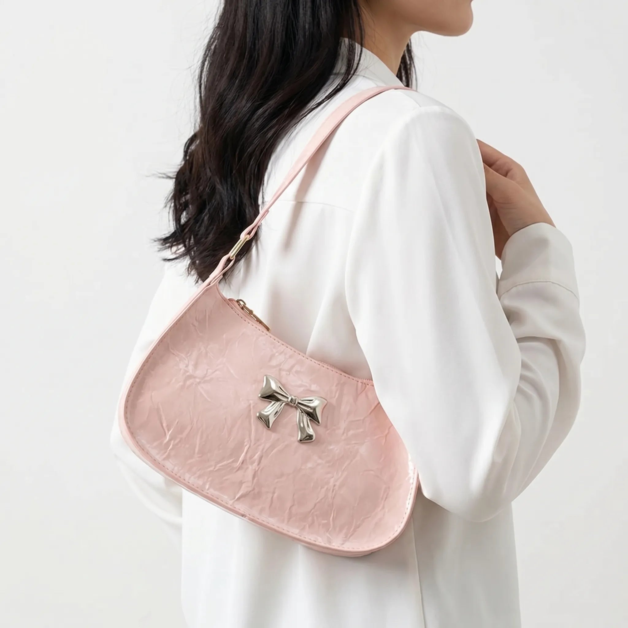 Nordspur | Bowvette Compact Crescent Underarm Bag With Bow Detail