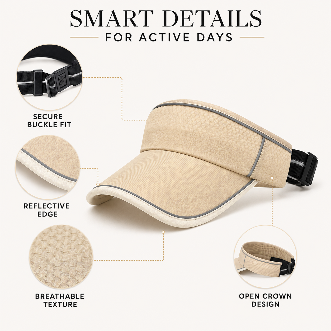 Nordspur | Breeva Wide Brim Sports Visor