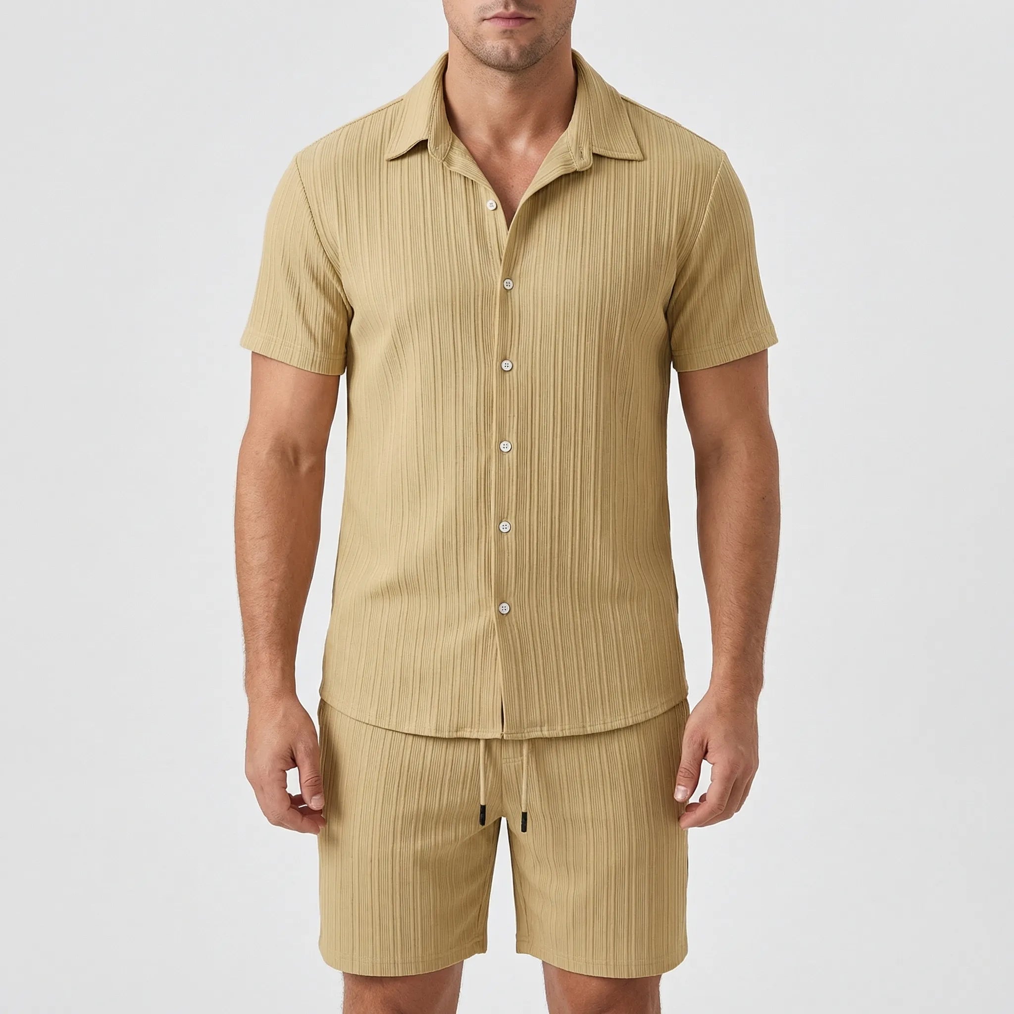 Nordspur | Breezolt Loose Short Sleeve Shirt And Shorts Set