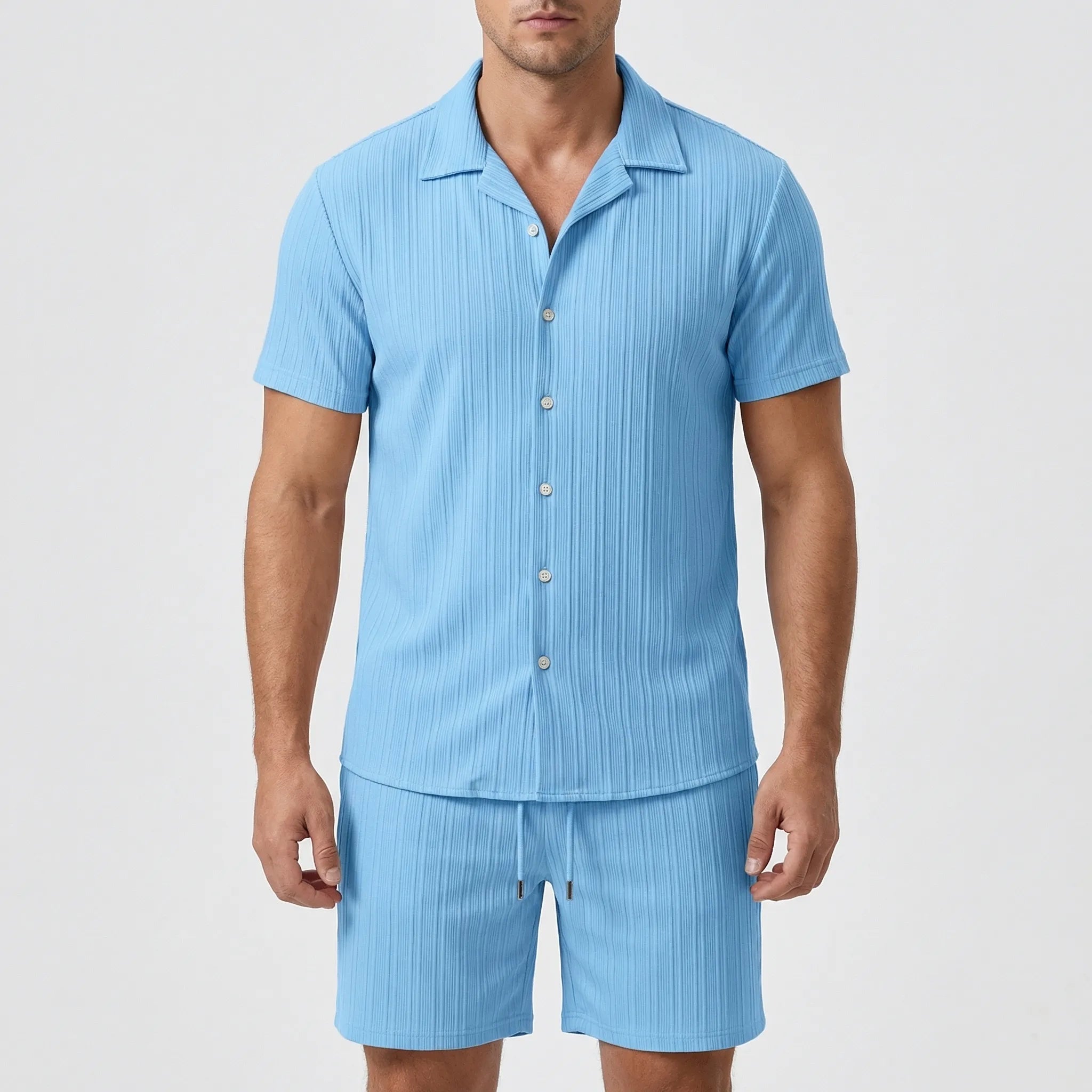 Nordspur | Breezolt Loose Short Sleeve Shirt And Shorts Set