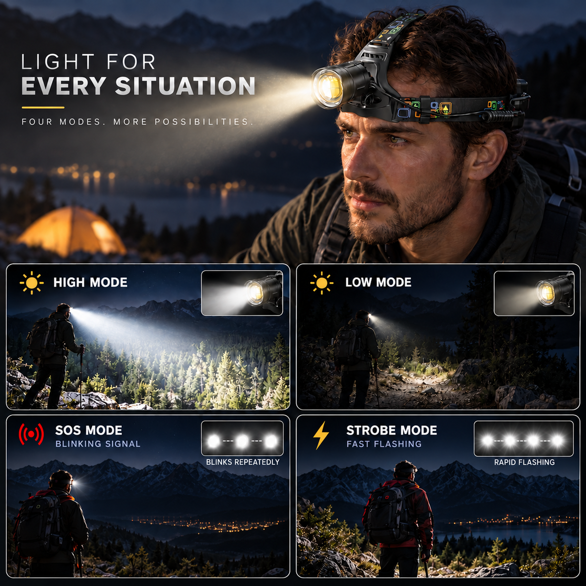 Nordspur | Brightara Zoomable Rechargeable Headlamp