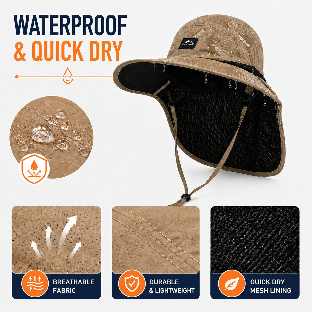 Nordspur | Brimveil Wide-Brim Sun Hat With Neck Flap