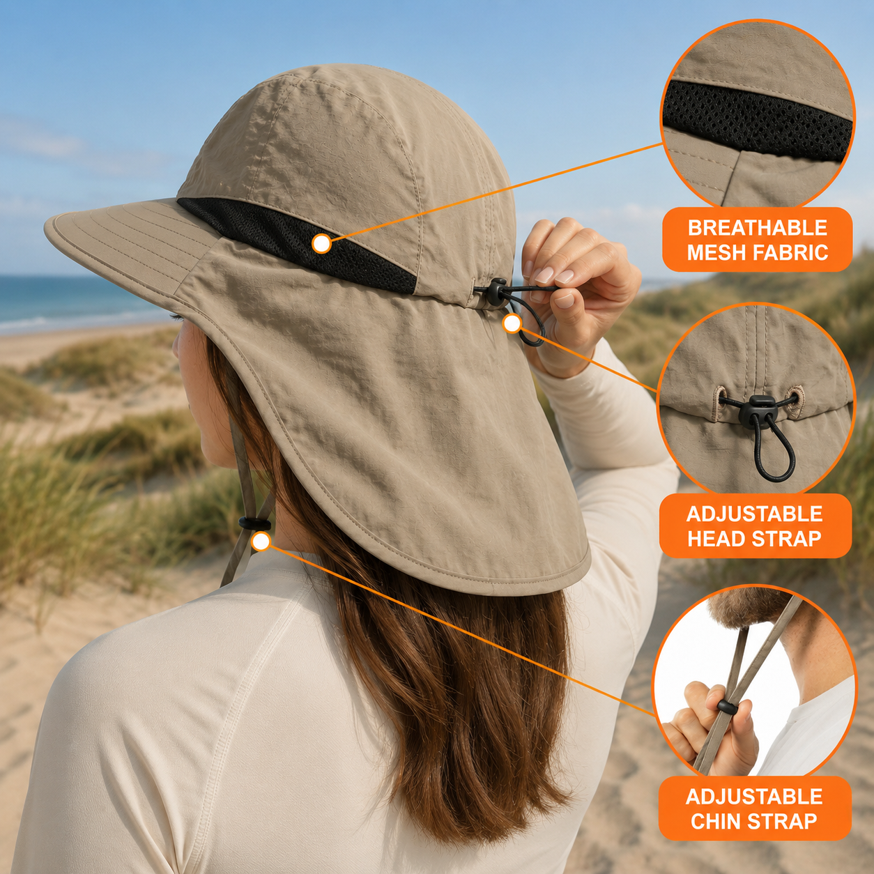 Nordspur | Brimwick Wide-Brim Hat With Neck Flap