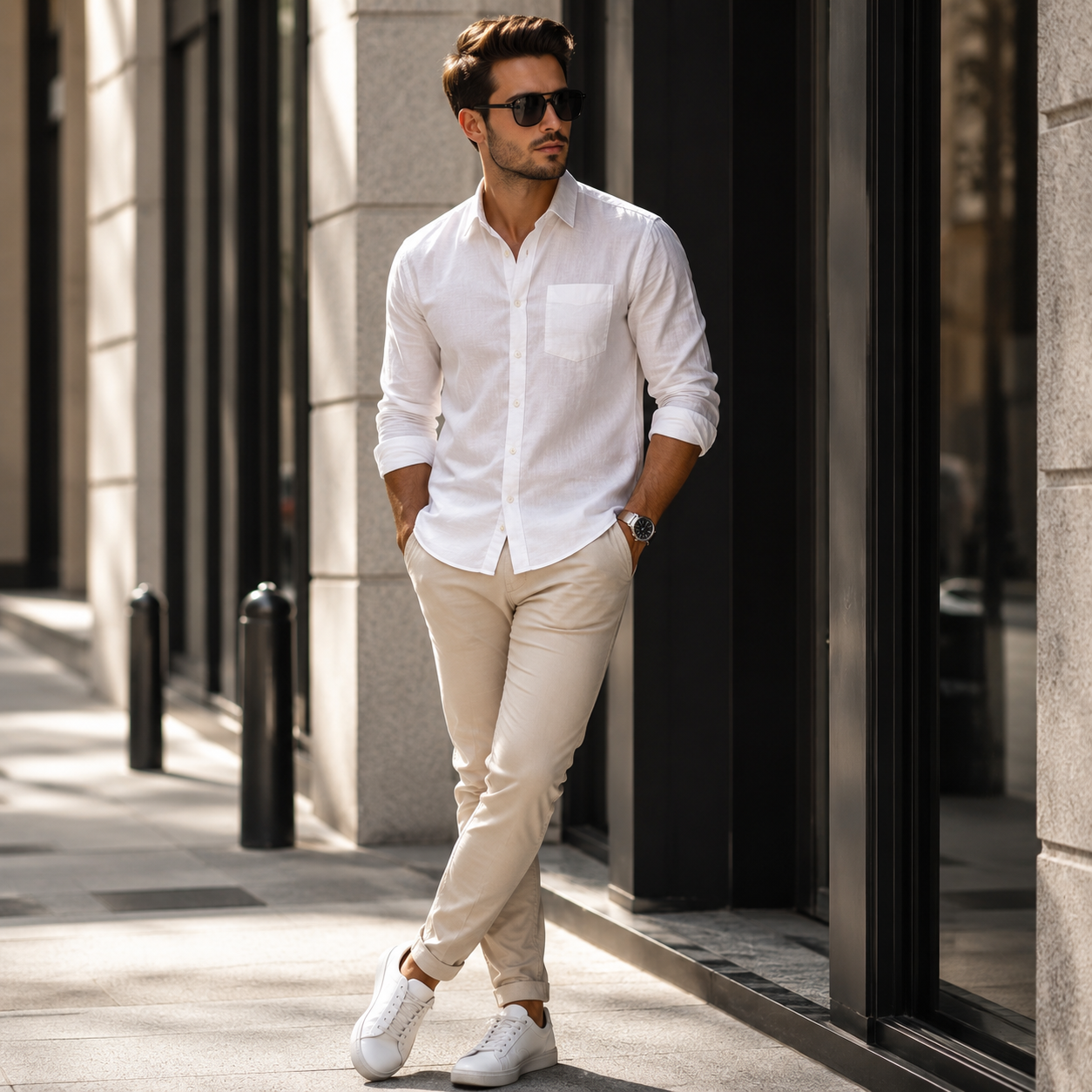 Nordspur | Brixton Double Bridge Square Frame Sunglasses