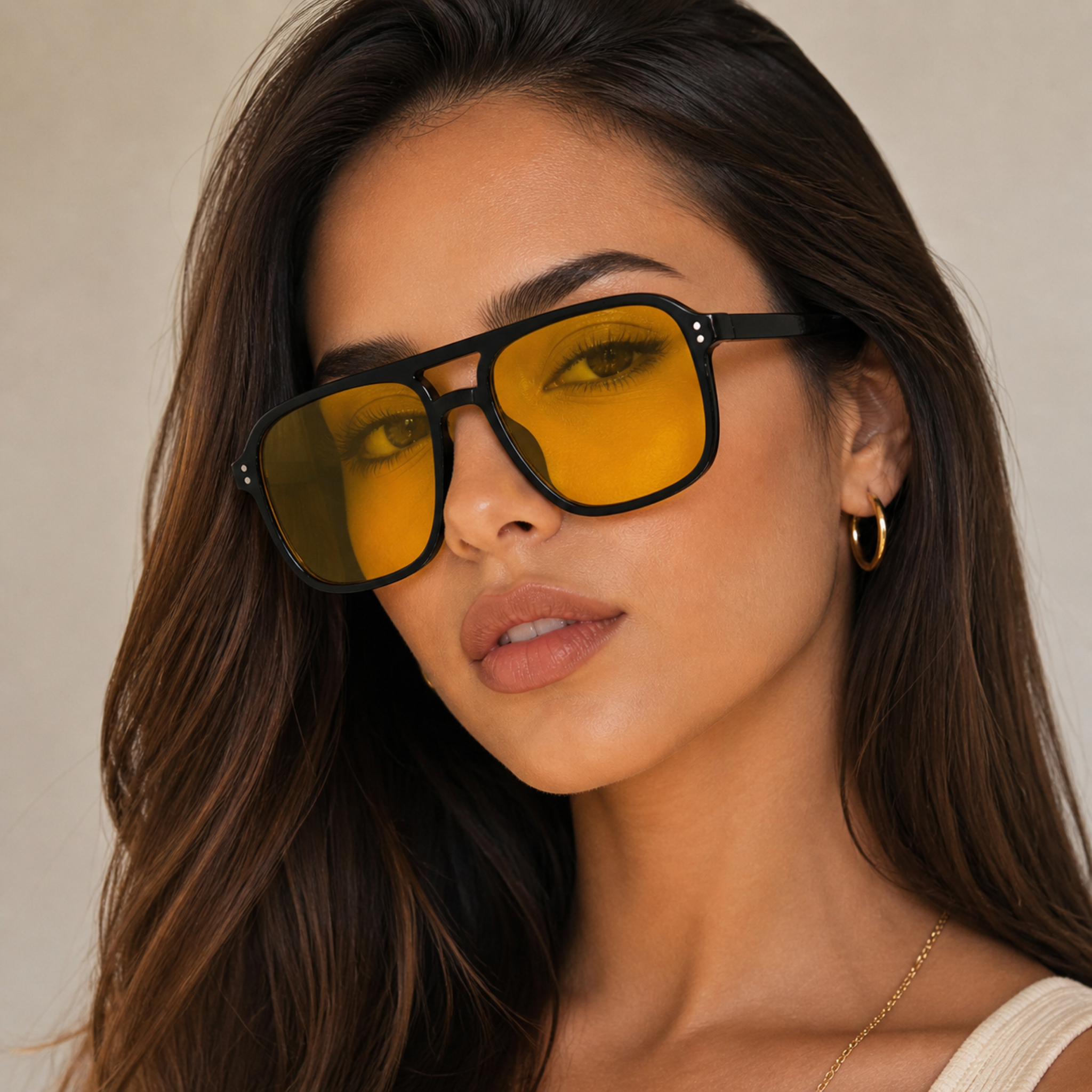 Nordspur | Brixton Double Bridge Square Frame Sunglasses