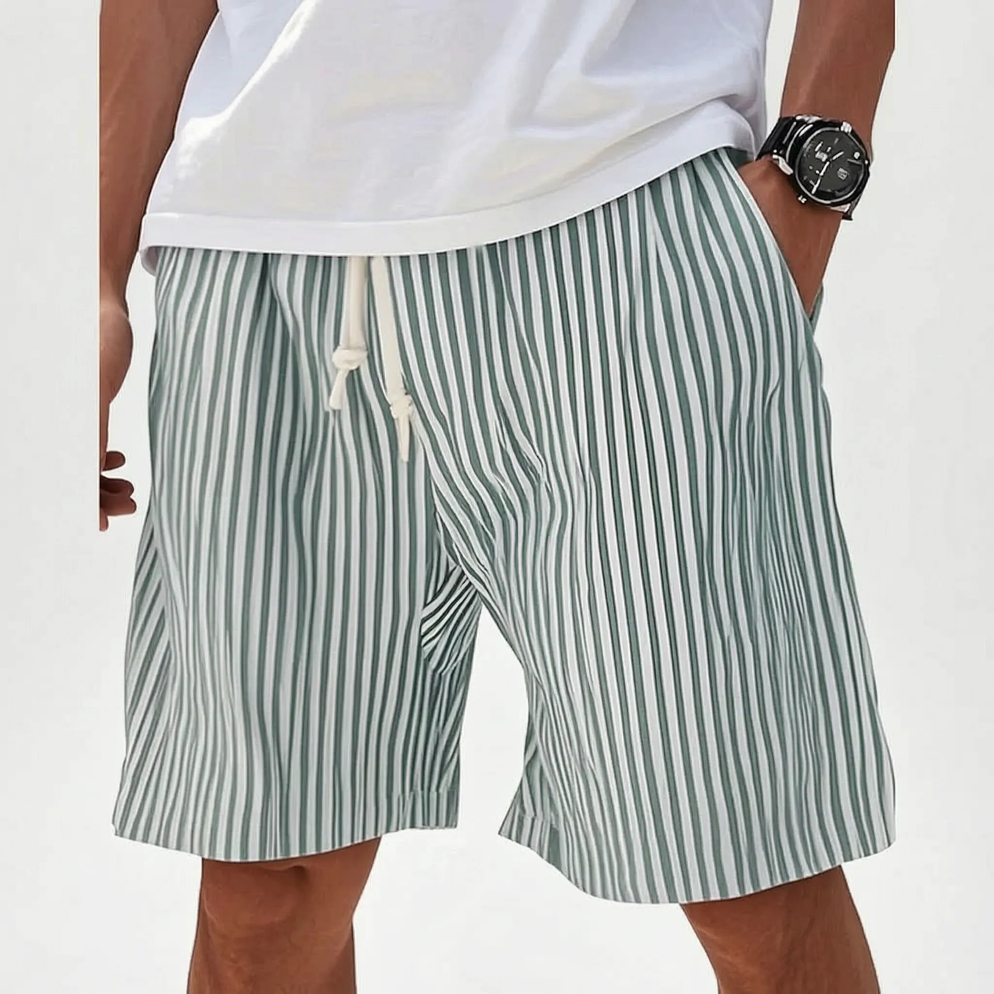Nordspur | Brizon Striped Oversized Men's Shorts