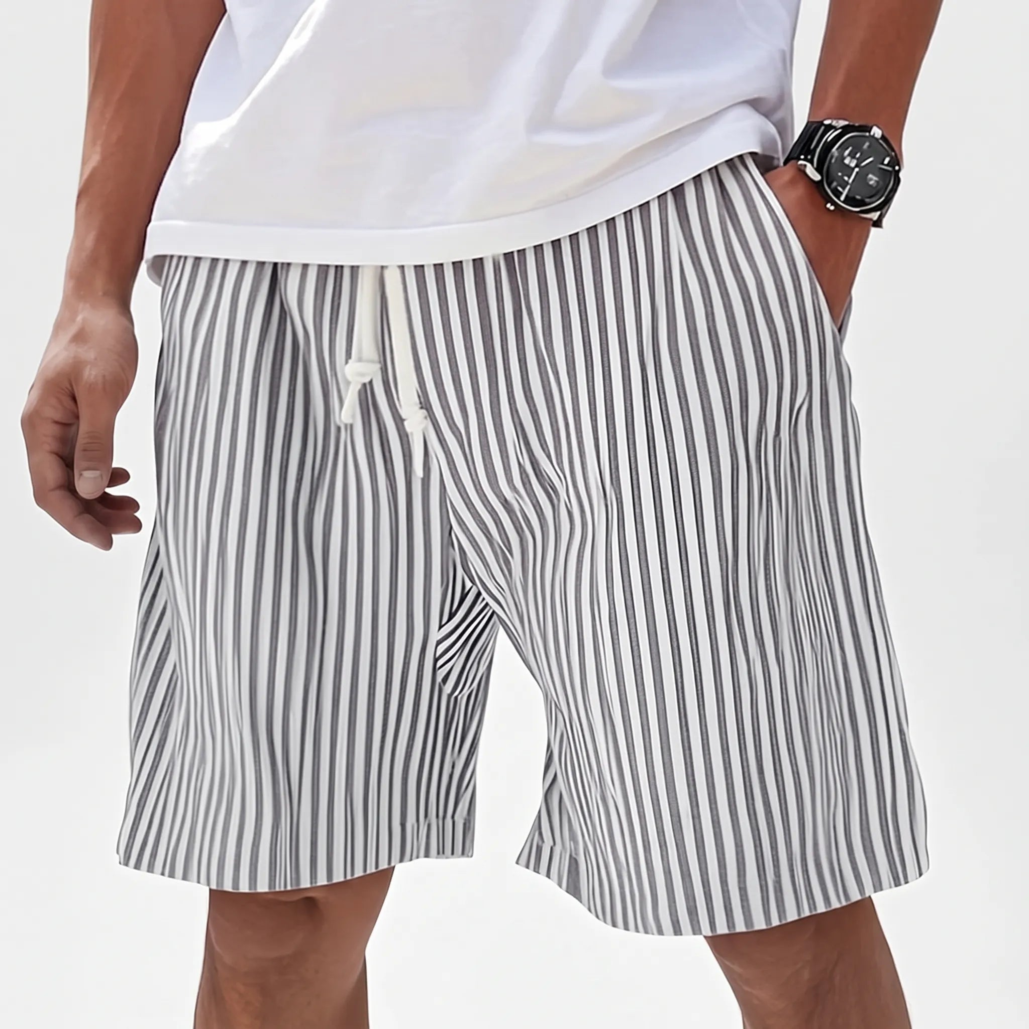 Nordspur | Brizon Striped Oversized Men's Shorts