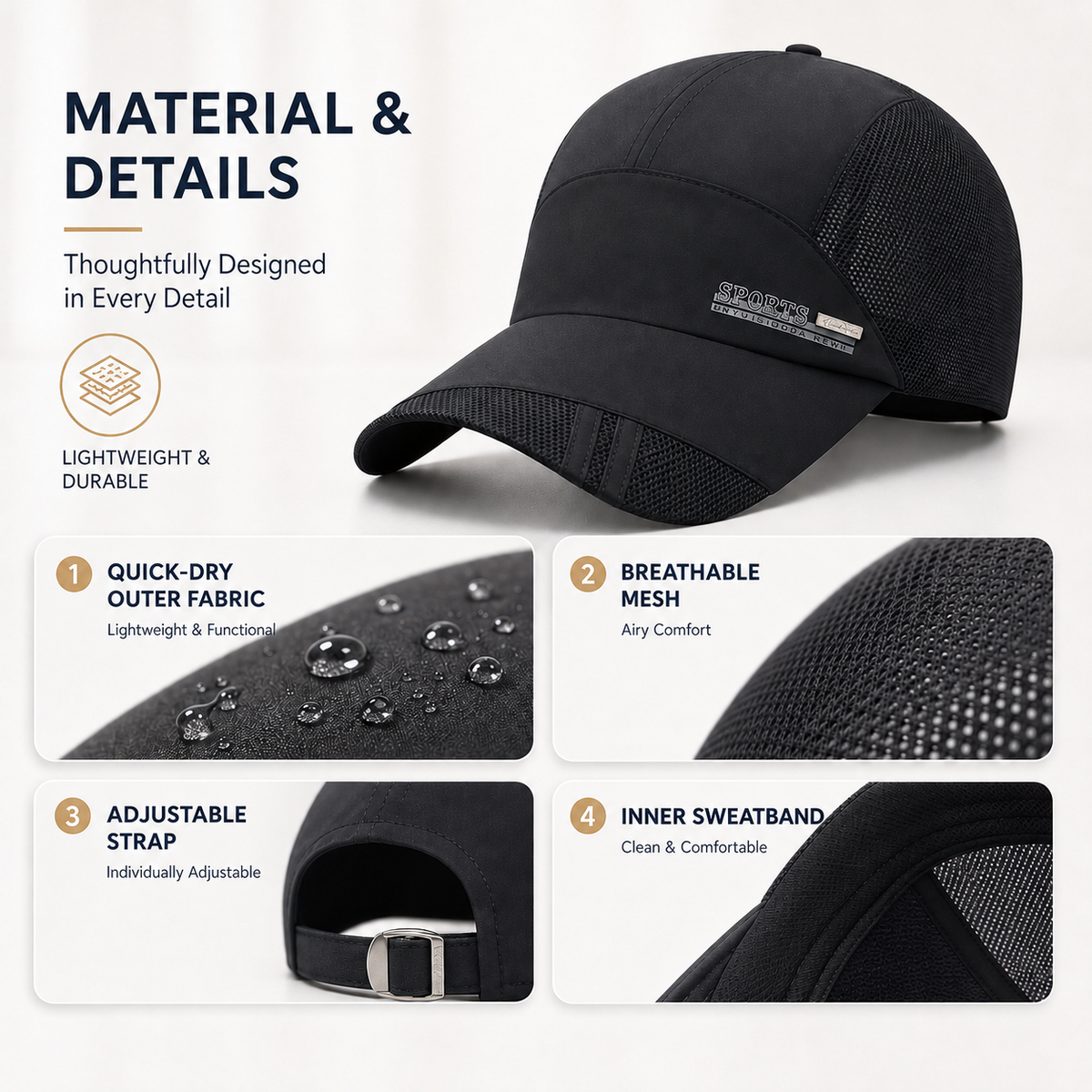 Nordspur | Brizzcap Breathable Mesh Sports Baseball Cap