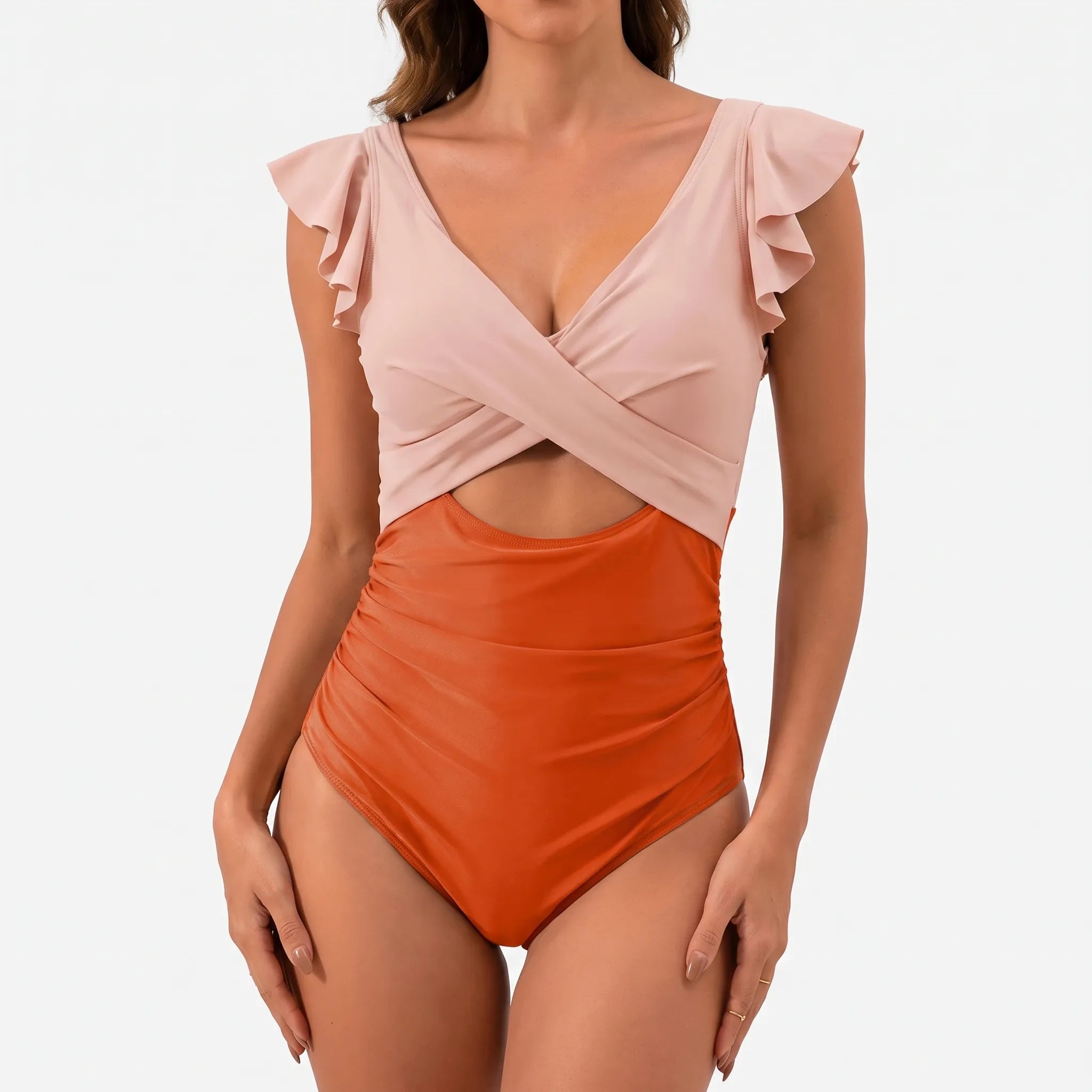 Nordspur | Calypsa Colour Block Cut Out One Piece Swimsuit