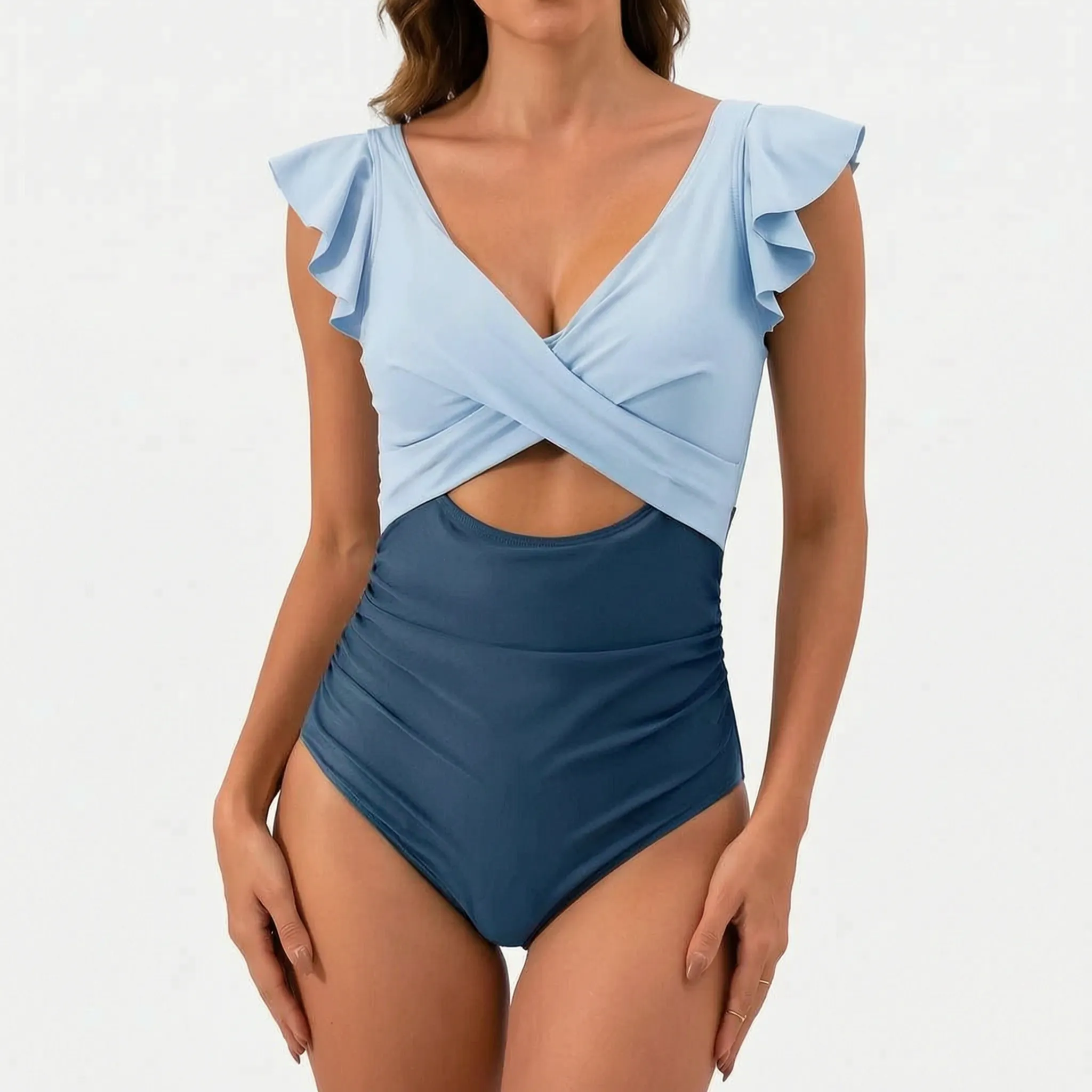 Nordspur | Calypsa Colour Block Cut Out One Piece Swimsuit