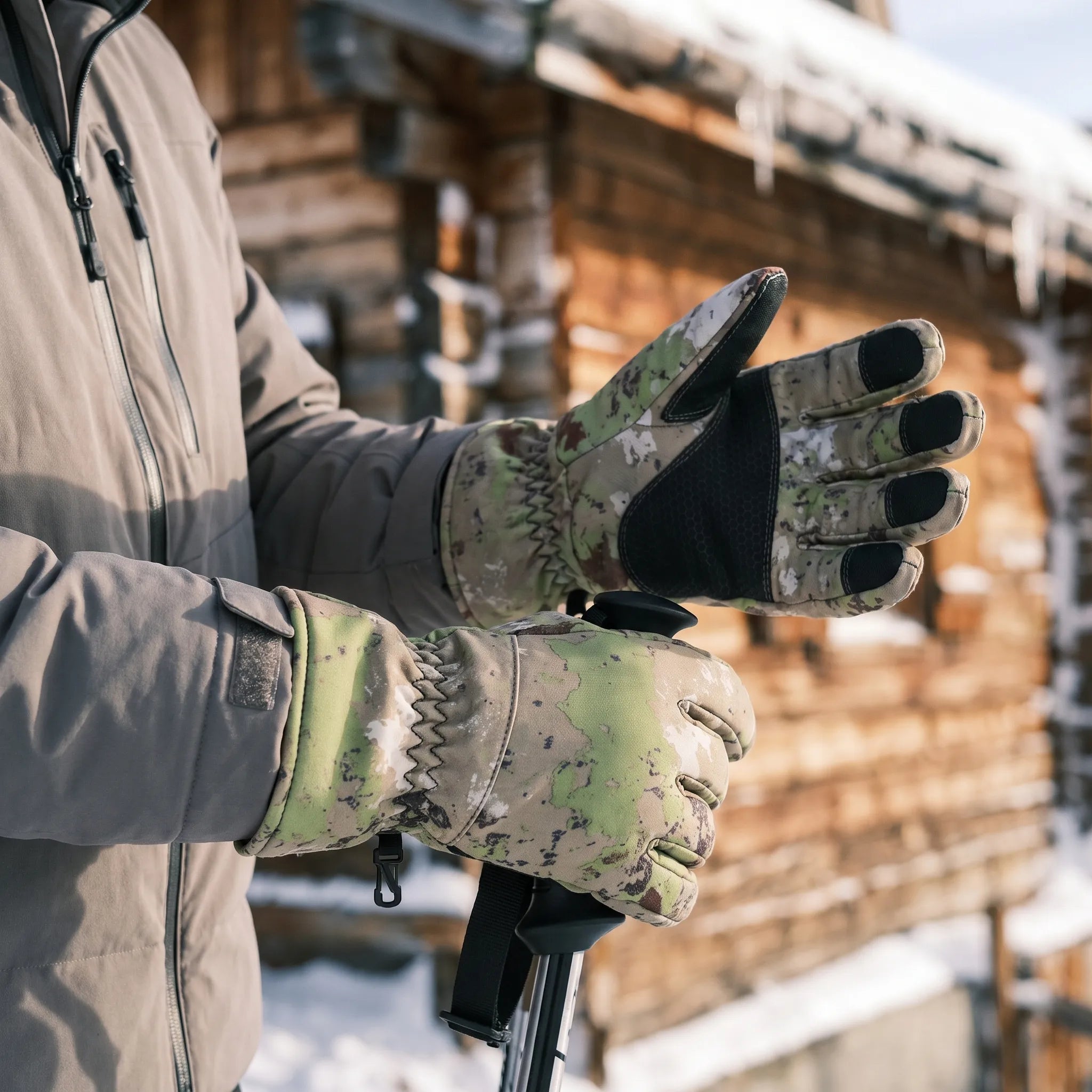Nordspur | Camius Camouflage Print Winter Ski Gloves