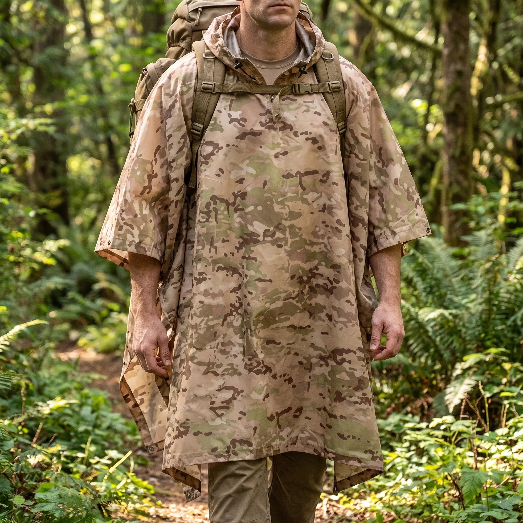 Nordspur | CamoCape Camouflage Hooded Rain Poncho