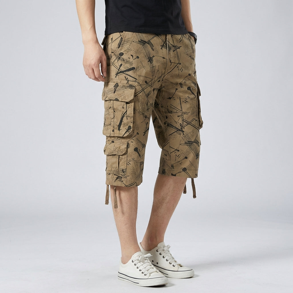 Nordspur | Camoflowr Mid Length Cargo Shorts