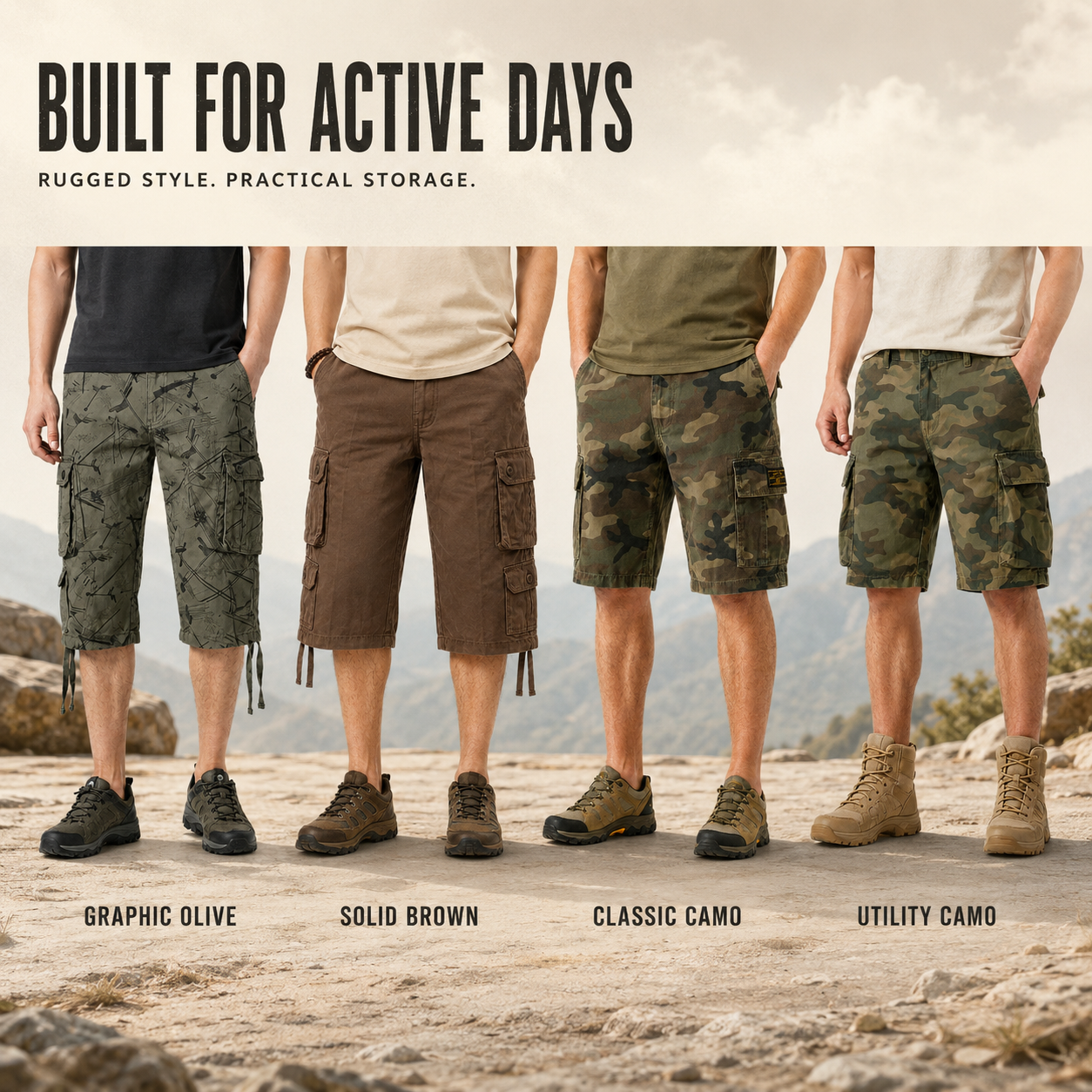 Nordspur | Camovant Men Tactical Cargo Shorts