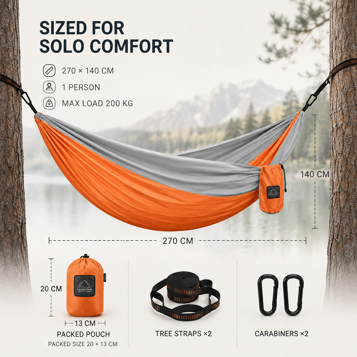 Nordspur | CampCradle Compact Double Hammock For Camping