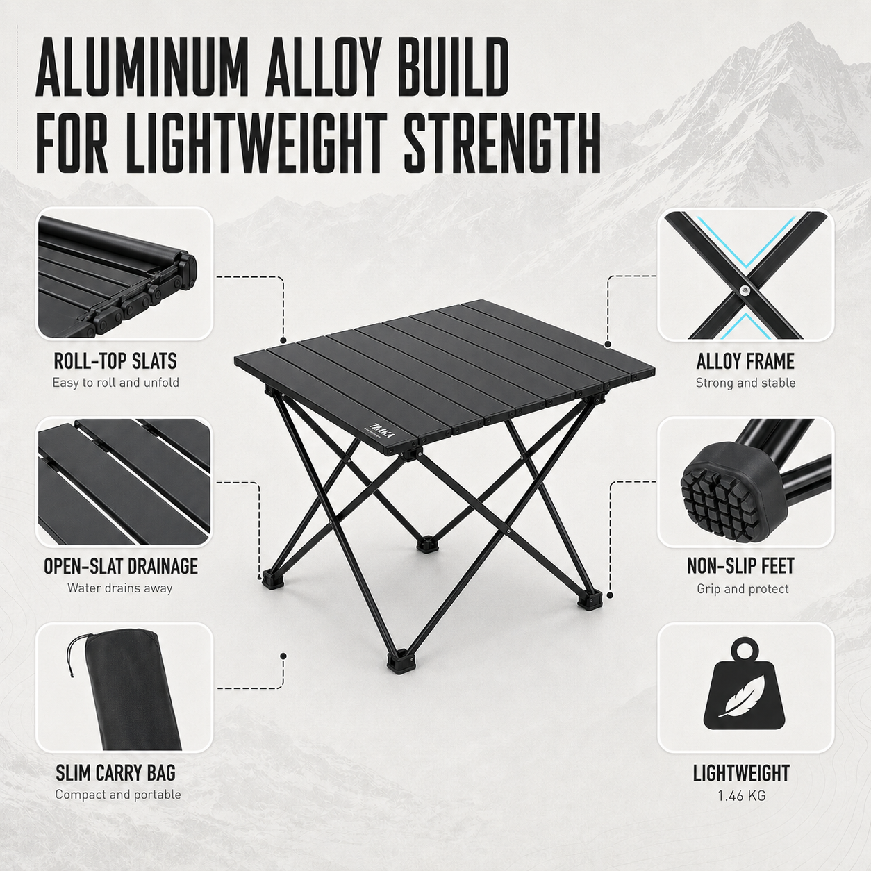Nordspur | Campero Lightweight Folding Outdoor Camping Table