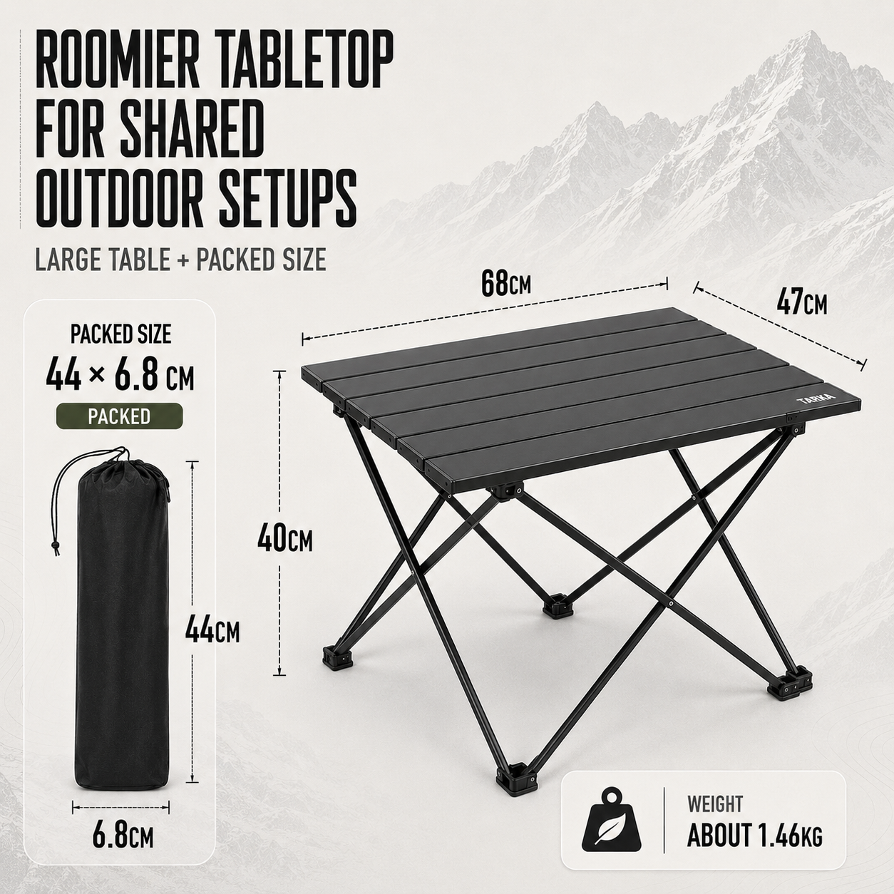 Nordspur | Campero Lightweight Folding Outdoor Camping Table