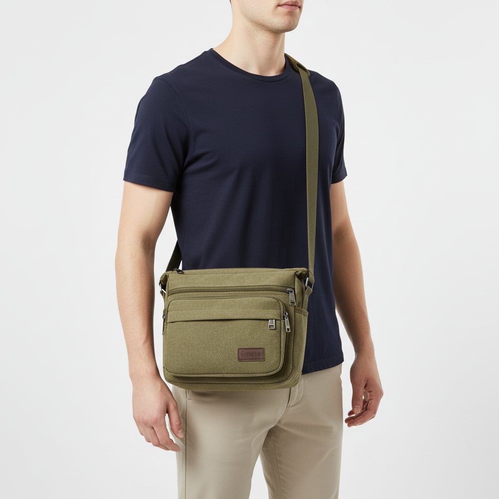 Nordspur | Canvas Crossbody Messenger Bag