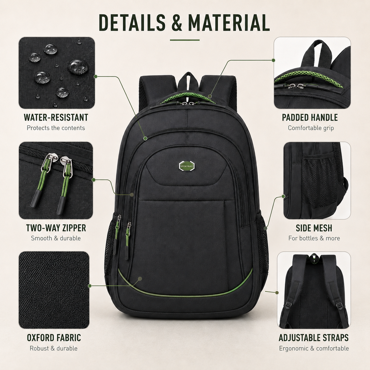 Nordspur | Carryal Large Capacity Multi-Compartment Backpack