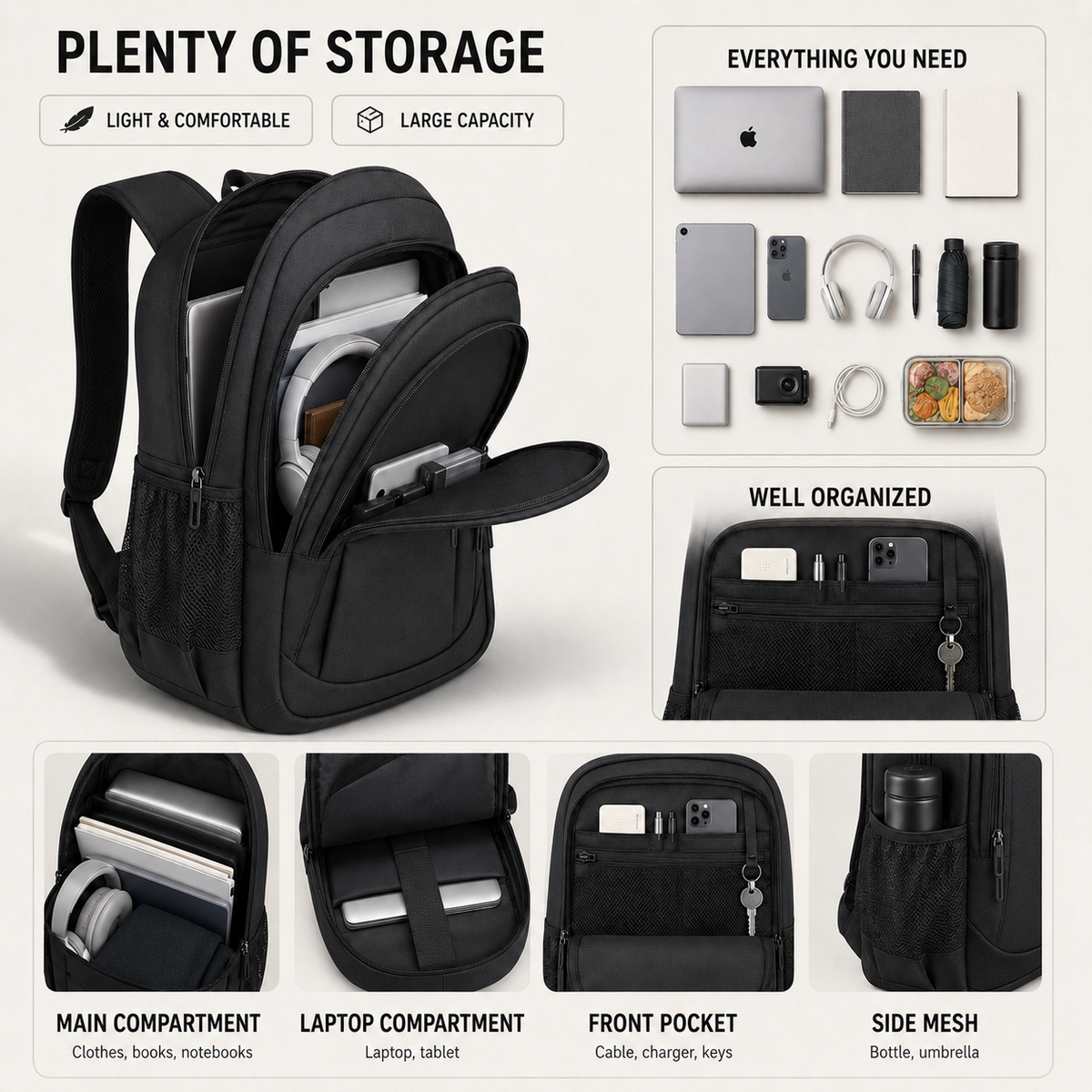 Nordspur | Carryal Large Capacity Multi-Compartment Backpack