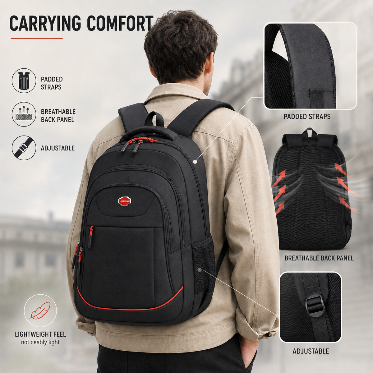 Nordspur | Carryal Large Capacity Multi-Compartment Backpack