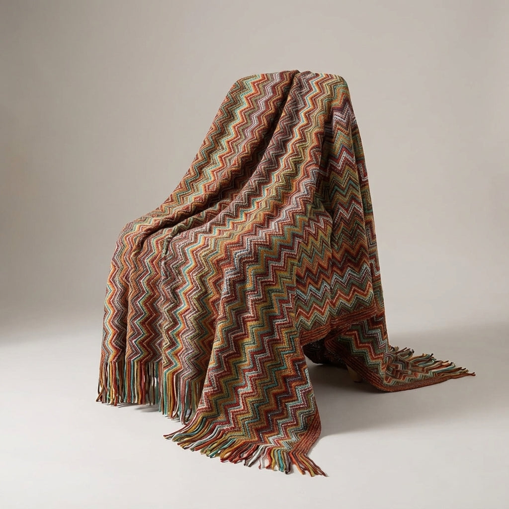 Nordspur | CasaVello Colorful Knit Throw Blanket