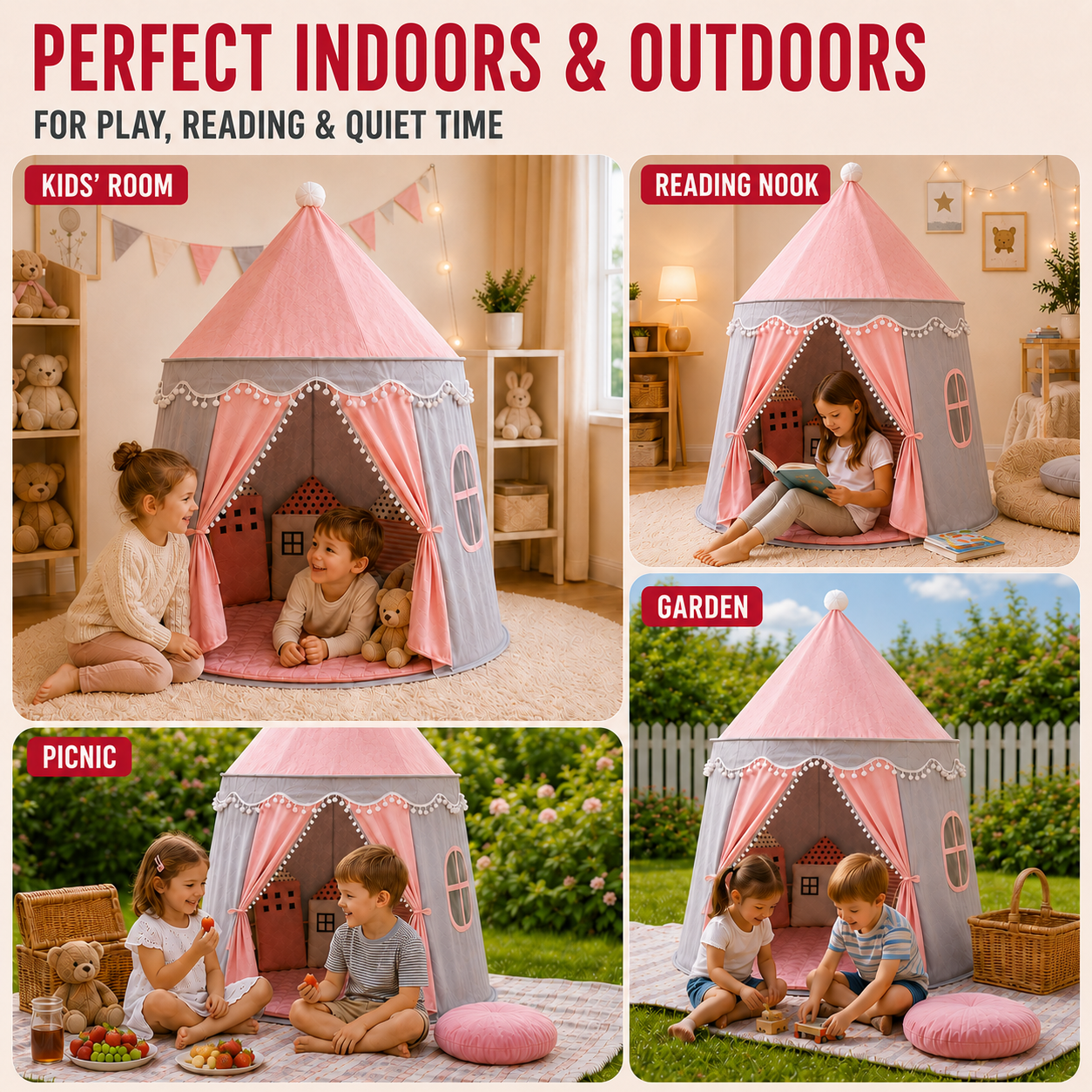 Nordspur | CastleNook Foldable Children Play Tent