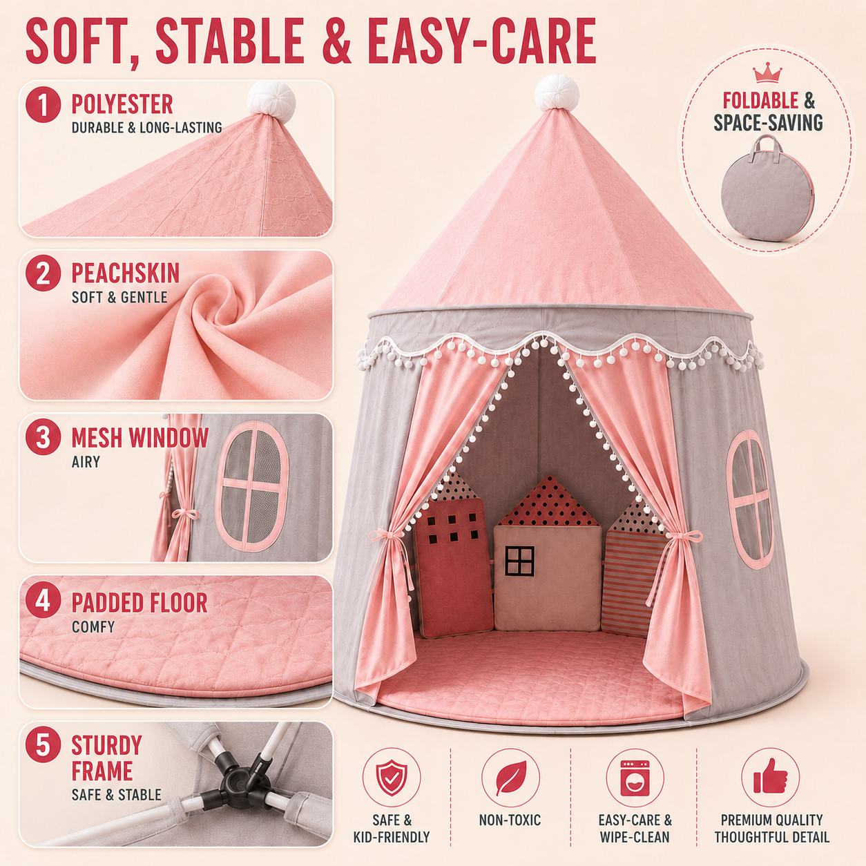 Nordspur | CastleNook Foldable Children Play Tent