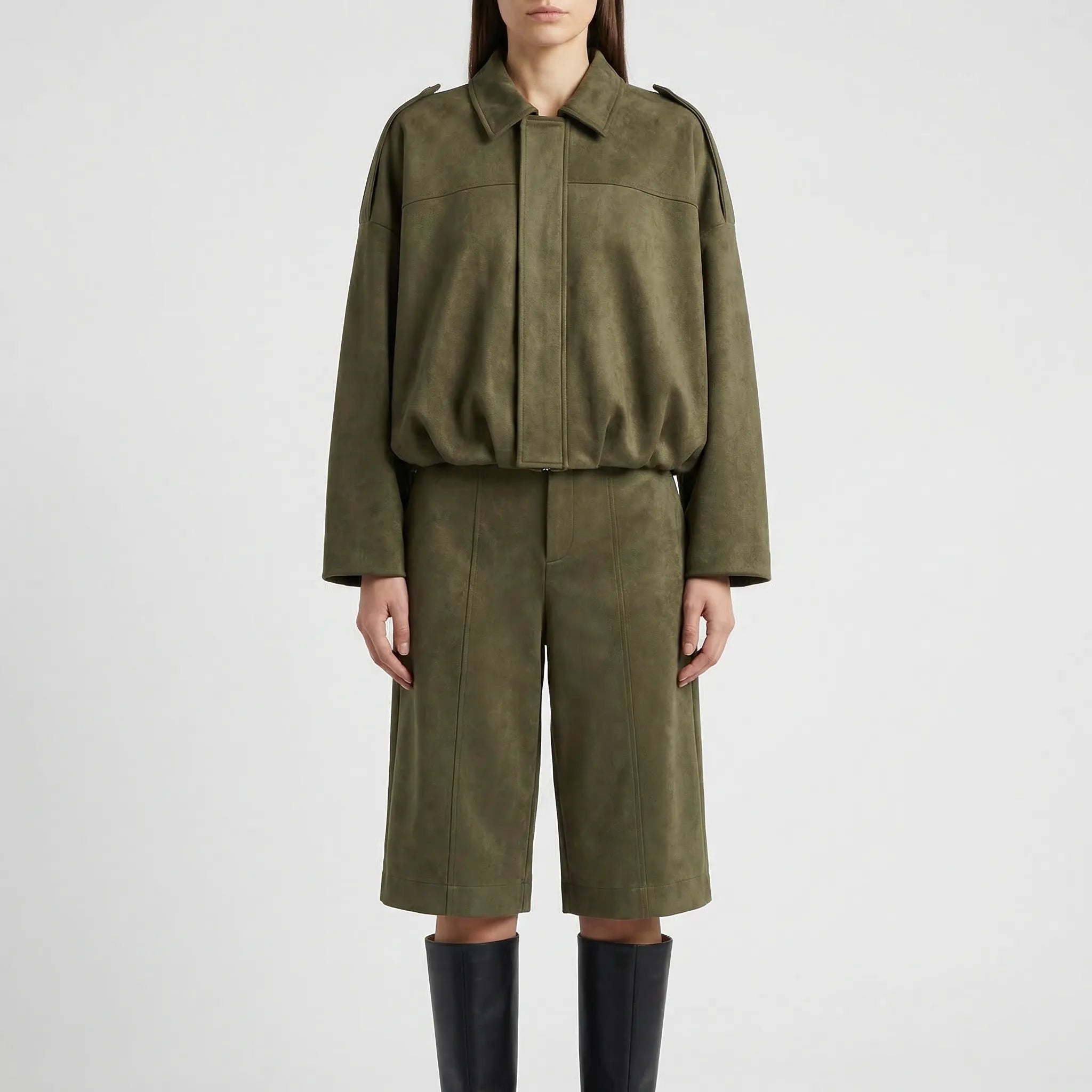 Nordspur | Casuelle High-Waisted Shorts And Longline Jacket Set