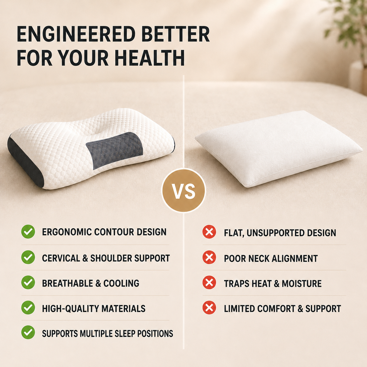 Nordspur | CerviCloud Orthopedic Contour Neck Pillow