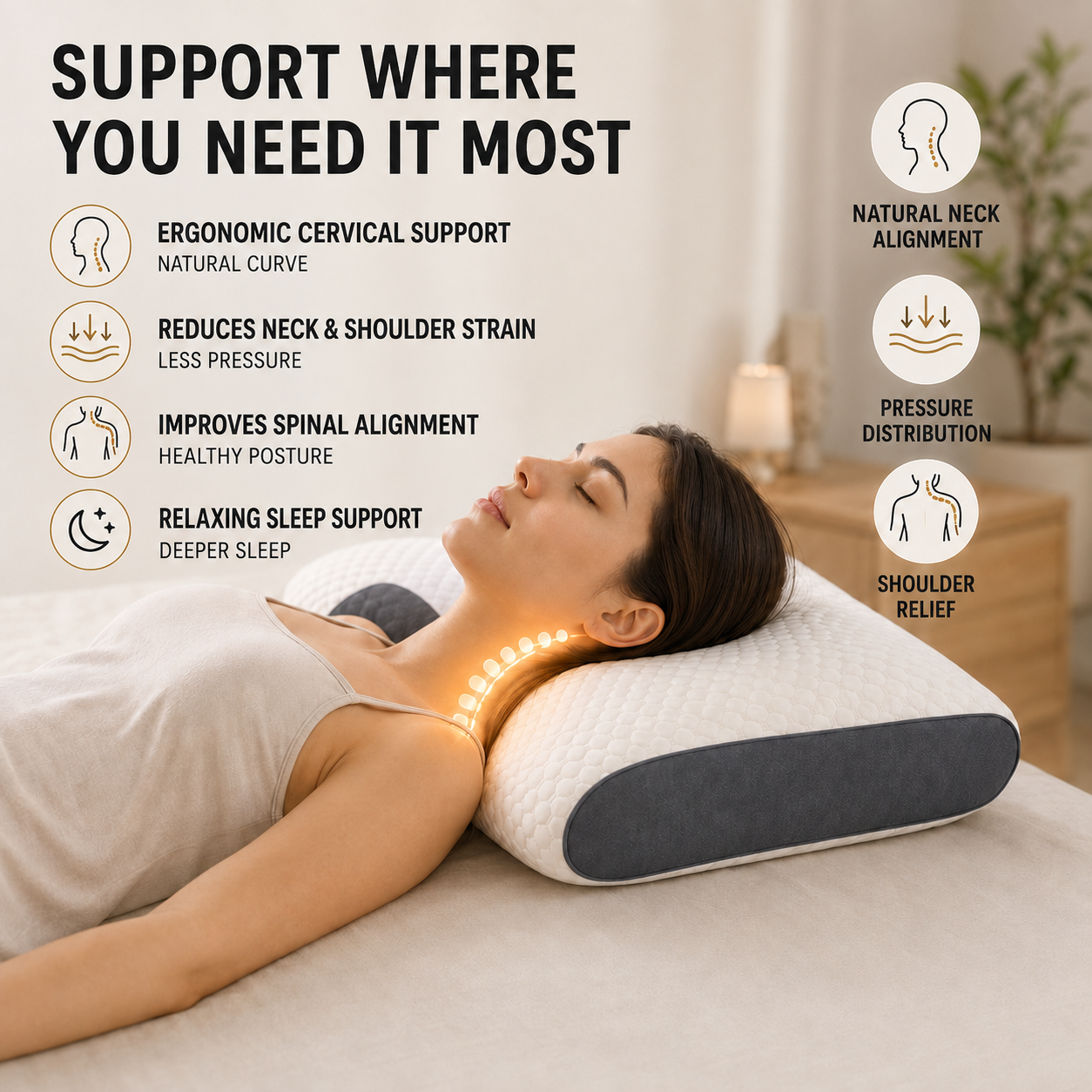 Nordspur | CerviCloud Orthopedic Contour Neck Pillow