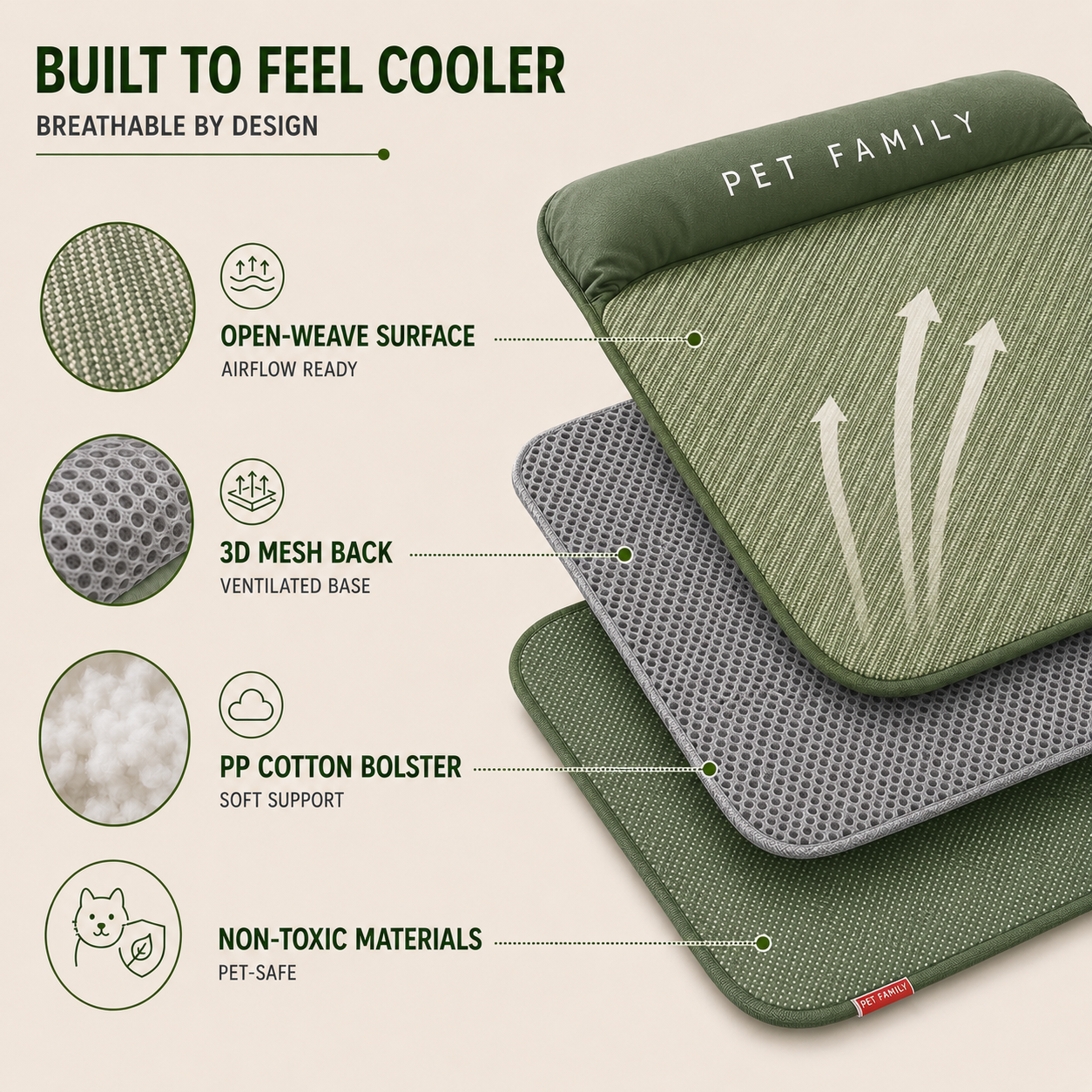 Nordspur | Chilrest Breathable Pet Cooling Mat With Cushion