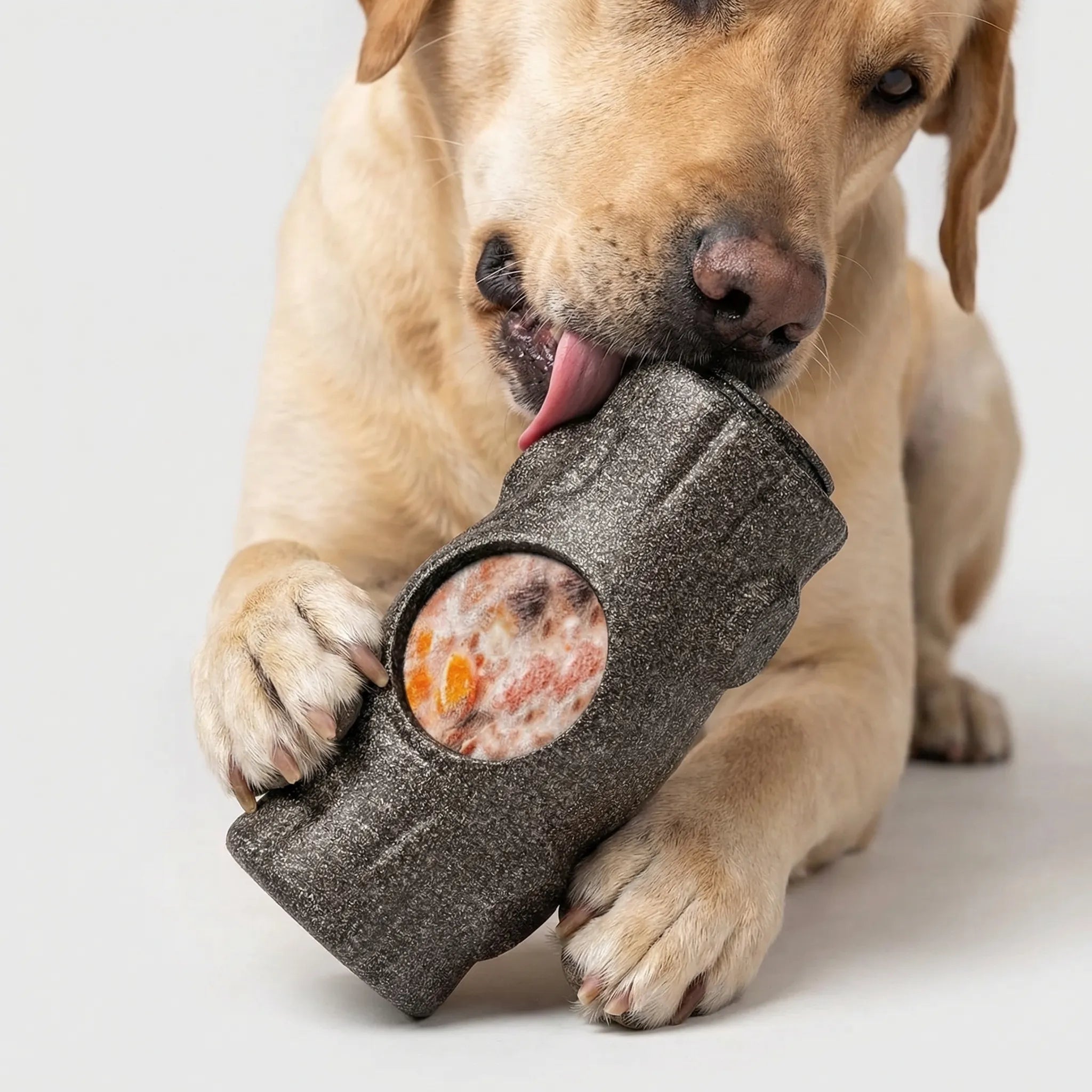 Robustes Kauspielzeug für Hunde mit Hohlraum für gefrorene Leckerlis