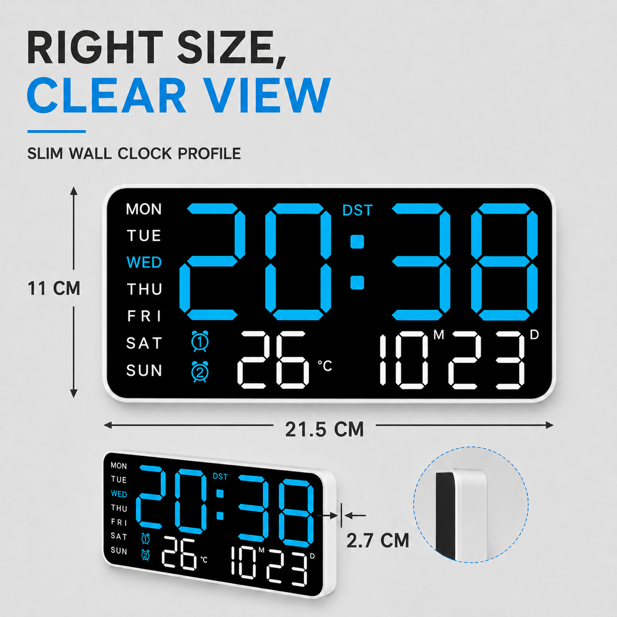 Nordspur | ChronoVista Large Intelligent Digital Clock
