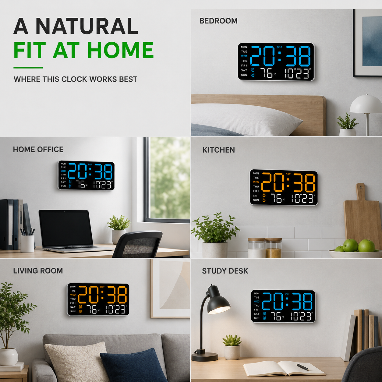 Nordspur | ChronoVista Large Intelligent Digital Clock