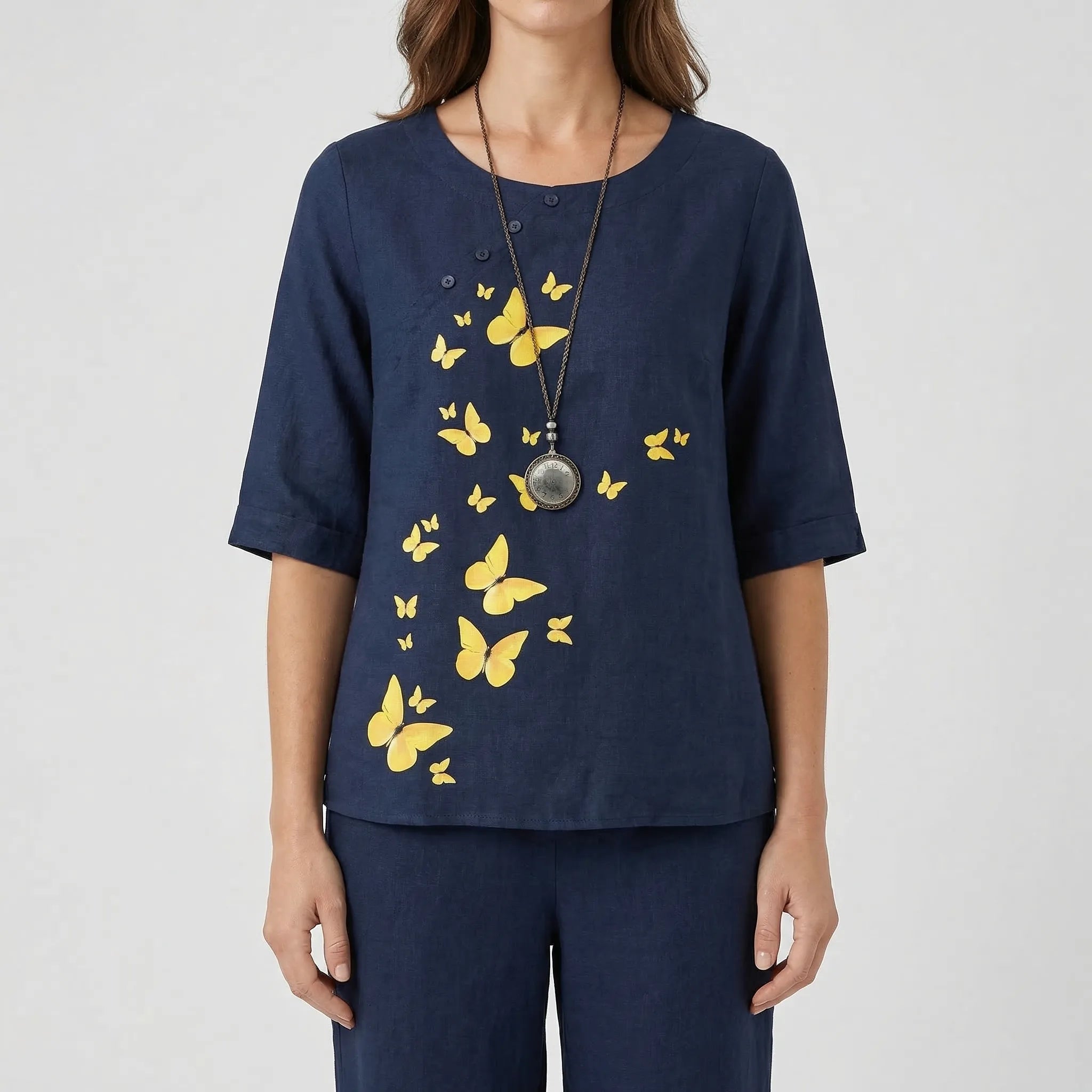 Nordspur | Cloverlyn Printed Short-Sleeve Top And Trouser Set
