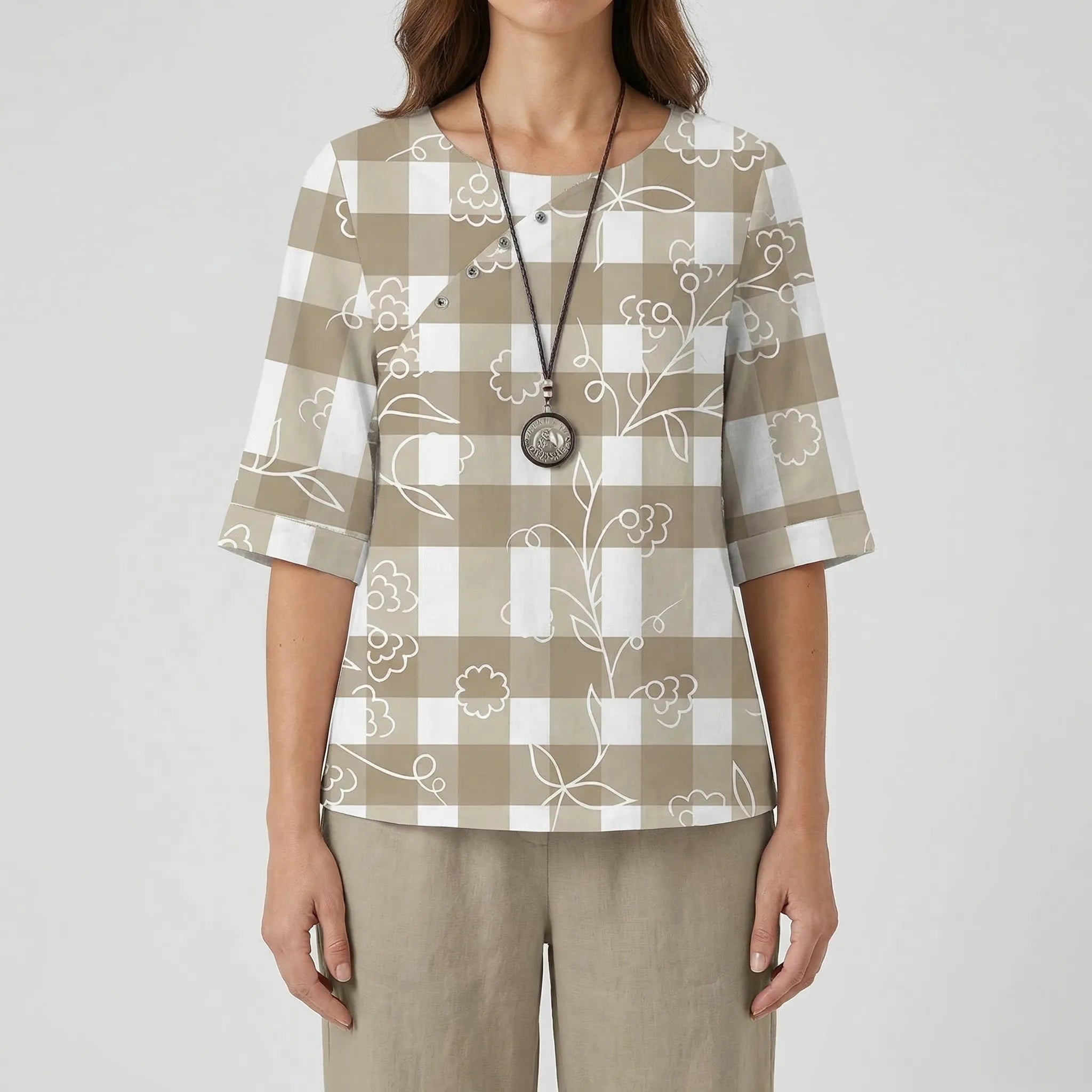 Nordspur | Cloverlyn Printed Short-Sleeve Top And Trouser Set