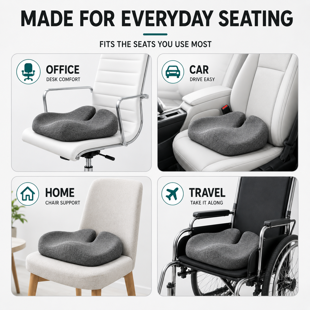 Nordspur | CoccySoothe Orthopedic Contoured Seat Cushion