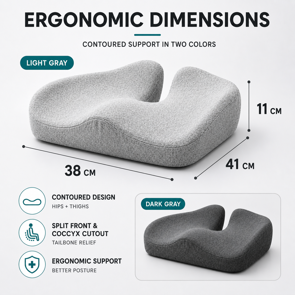Nordspur | CoccySoothe Orthopedic Contoured Seat Cushion