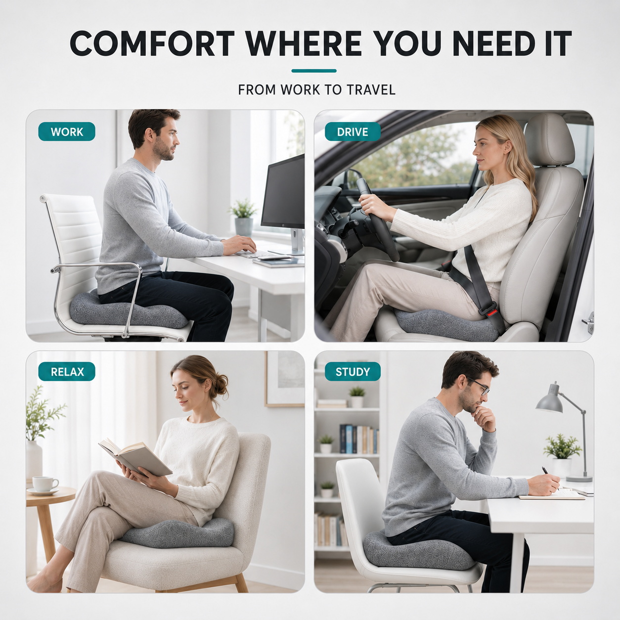 Nordspur | CoccySoothe Orthopedic Contoured Seat Cushion