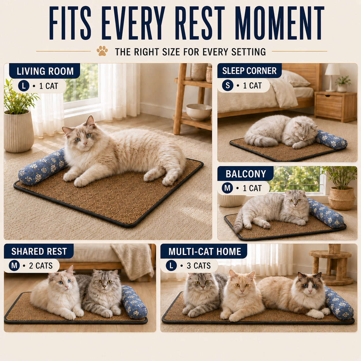 Nordspur | Coolweave Woven Rattan Cooling Mat With Pillow
