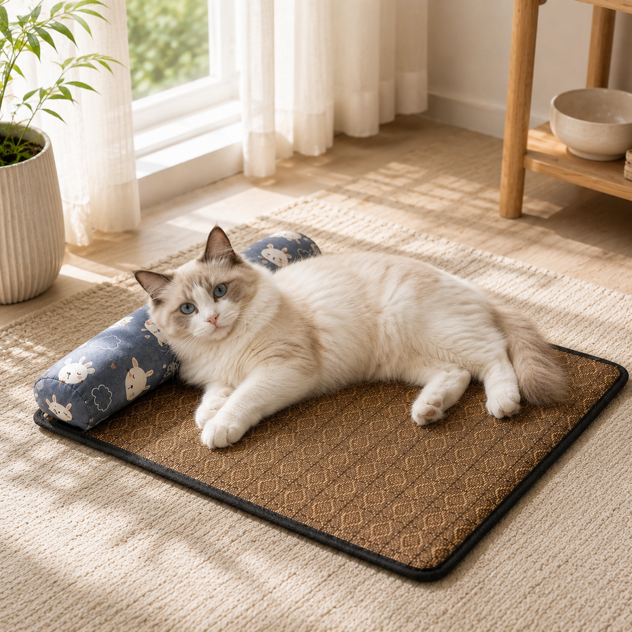 Nordspur | Coolweave Woven Rattan Cooling Mat With Pillow