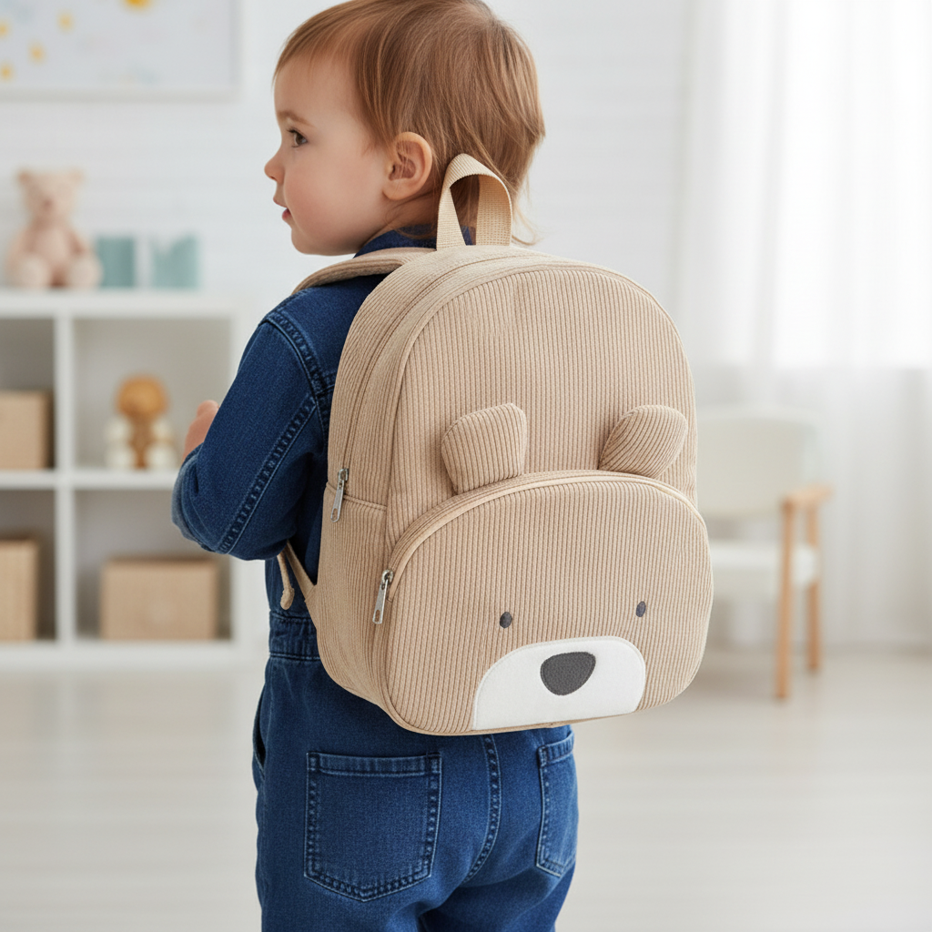 Nordspur | CorduBear Corduroy Plush Toddler Backpack