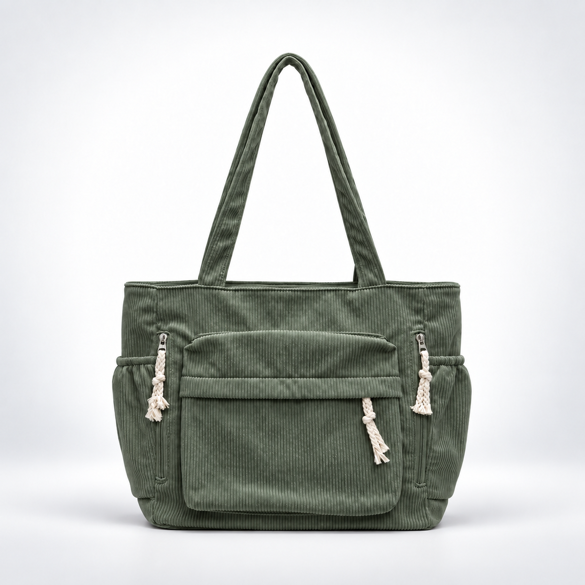 Nordspur | Cordura Multi-Pocket Corduroy Shoulder Tote
