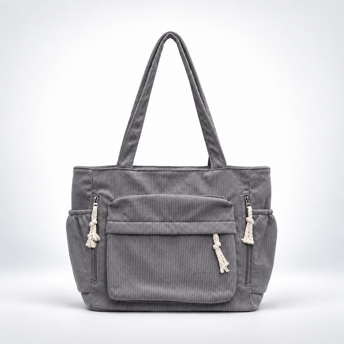 Nordspur | Cordura Multi-Pocket Corduroy Shoulder Tote