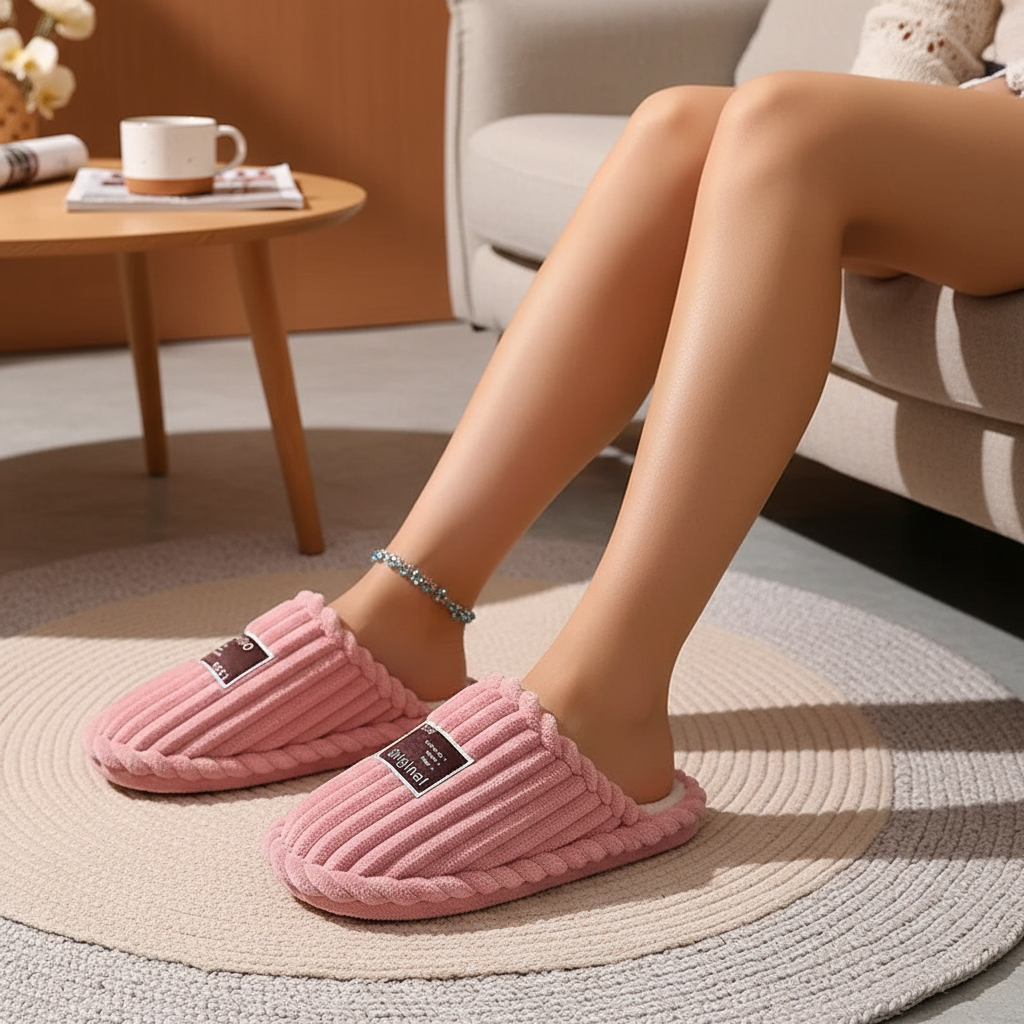 Nordspur | Corduroy Plush Indoor Slippers