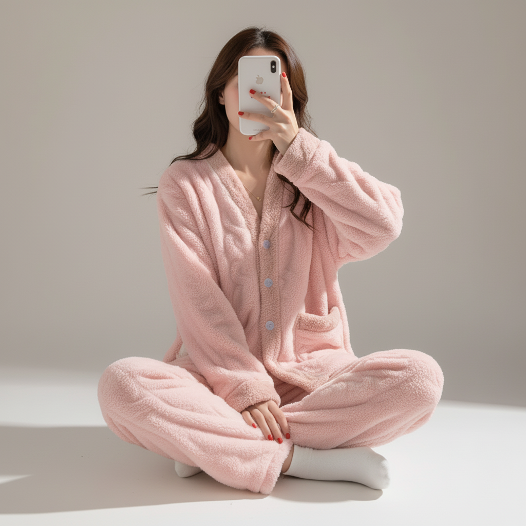 Nordspur | Cozellee Long Plush Sleepwear Set