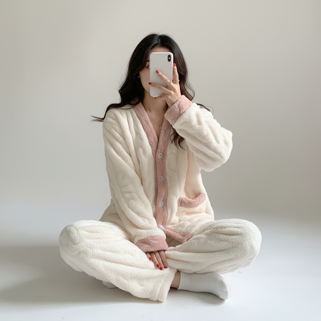 Nordspur | Cozellee Long Plush Sleepwear Set