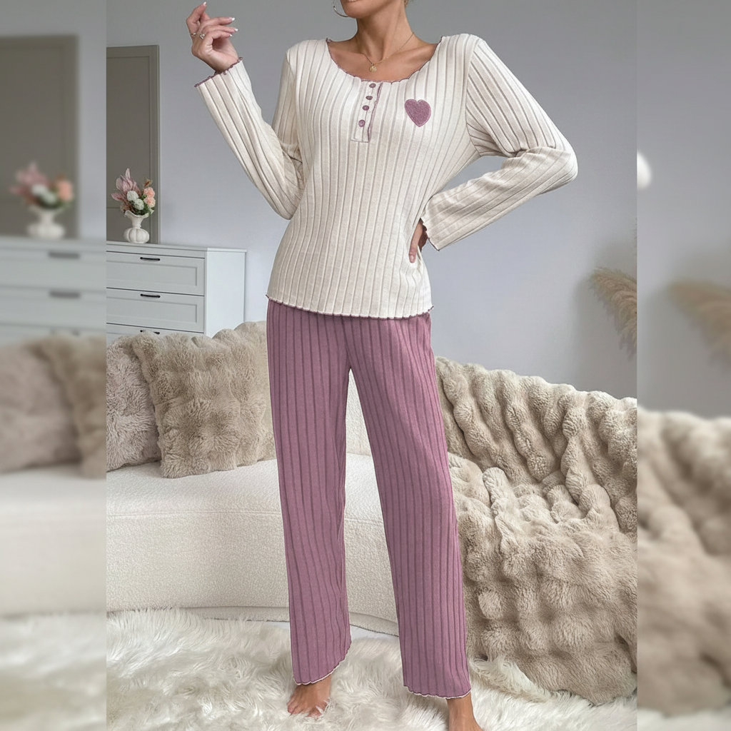 Nordspur | Cozyelle Ribbed Long Sleeve Top Set